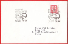 FINLAND - Helsinki 1986 «The 46th F.I.P. International Congress Of. Pharmaceutical Sciences». Letter To Norway. - Pharmacy