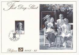 B01-331 A6 2005-25 3468 3469 Bloc 126 Dynastie Royal Couronne 100 Ans First Day Sheet FDS 02-11-2005 Reine Astrid - 1991-00