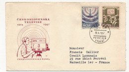 TCHECOSLOVAQUIE - TELEVISION Tchécoslovaque - 1957 - Sur FDC Ayant Voyagé - FDC