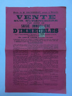 Vente Sur Surenchères . Brioude. Publication En Date Du 9 Août 1899 Haute Loire. Imprimerie A. Watel & Fils - Décrets & Lois