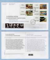 Canada Kanada ATM Stamps 2-6 / Famous Painters / 2016 / Philatelic Service FDC / Frama CVP Automatenmarken - Viñetas De Franqueo - Stic'n'Tic