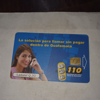 Guatemala-(gua-?)-la Solucion Para A-(11)-(ladatel Q.20)-(0041508716)-used Card+1card Prepiad Free - Guatemala