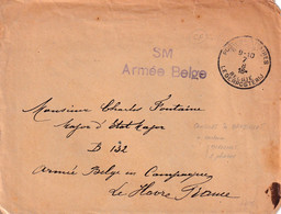 14-18 L Contenu Intéressant 2 Photos MORESNET 1916 Consulat De Belgique Maestricht  Griffe SM Armée Belge Vers LE HAVRE - Army: Belgium
