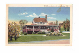 OMAHA, Nebraska, USA, Club House In Fontenelle Park, 1949 Linen Postcard - Omaha
