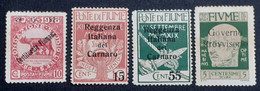 Italy Fiume Stamps 4 Piece Yes Gum - Occ. Yougoslave: Fiume