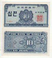 South KOREA   10 Jeon    P28a    1962     UNC - Korea (Süd-)