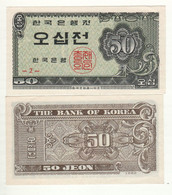 South KOREA   50 Jeon    P29a    1962     UNC - Corea Del Sur