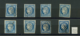 25c CERES (n°4) Superbe Sélection De 8 Timbres. Qualité Choisie. - 1849-1850 Ceres