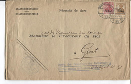 REF3482/ TP Oc 29-30 S/L. Nécessité De Clore Oudenaarde Wijk C.Postüber...1917 33 C Zivilverwaltung > Gent - OC26/37 Territoire Des Etapes