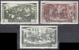 Poland 1954 - Kosciuszko Uprising - Mi 882-84 - MNH(**) - Unused Stamps