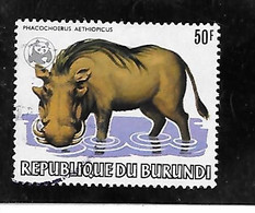 TIMBRE OBLITERE DU BURUNDI DE 1982 SURCHARGE WWF N° MICHEL 1603 - Used Stamps