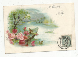 Cp , Fleurs, Voyagée 1905,  Dos Simple ,gaufrée ,union Postale Universelle - Fleurs