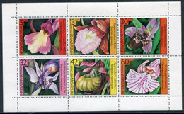 BULGARIA 1986 Orchids Sheetlet MNH / **.  Michel 3441-46 Kb - Ongebruikt