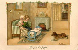 Pauli EBNER * CPA Illustrateur * La Joie Du Foyer * Amoureux Enfant Bébé Chien Dog * N°1019 - Ebner, Pauli