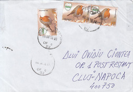 EUROPEAN ROBIN STAMPS ON COVER, 2018, ROMANIA - Briefe U. Dokumente