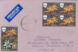 WOLF'S BANE, ST BERNARD'S LILY FLOWERS, CLOCK, STAMPS ON COVER, 2018, ROMANIA - Brieven En Documenten