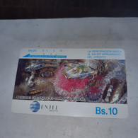 Bolivia-masgaras De Danzantes Garnaval Deoruro-ental-(19)-(?)-(bs.10.00)-used Card+1prepiad Free - Bolivië