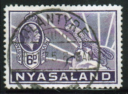 Nyasaland 1934 Single Six Penny Definitive Stamp. - Nyasaland (1907-1953)