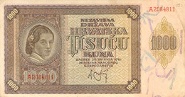 Kroatien 1000 Kuna Geldschein, 1941 AU/EF II - Kroatië