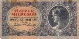 Ungarn 10 000 Pengö Hungary 1946 VG/G IV - Hungary