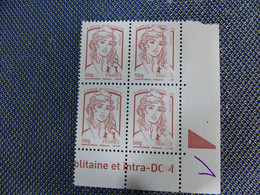 4771 CIAPPA & KAWENA  50g Lilas - Brunclair BLOC DE 4cdf, 2ex. Griffe Verticale Blanche, TB - Unused Stamps