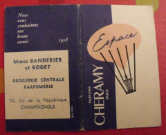 Petit Calendrier De Poche 1958. Parfums Cheramy Paris. Espace. Parfum - Petit Format : 1941-60