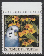 Sao S. Tomé & Principe 2008 / 2009 Mi. 3983I Oiseaux Birds Vögel Perroquet Parrot Papagei 1 Val. Faune Fauna - Pappagalli & Tropicali