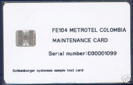 COLOMBIA : COLTT06A FE104-METROTEL COLUMBIA MAINTENANCE CARD MINT - Colombia