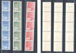 Suisse 483RM - 484RM - 485 RM - **MNH - 5er Streiffen - 3 Bandes De 5 - Rouleaux