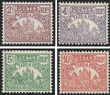 MADAGASCAR  1908  - Taxe  8 - 9 - 10 - 11 -  NEUFS* - Timbres-taxe