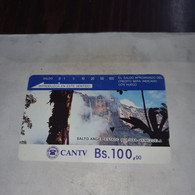 Bolivia-salto Angel-estado-(22)-(bs100)-(?)-used Card+1card Prepiad Free - Bolivie