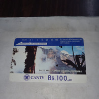 Bolivia-salto Angel-estado-(22)-(bs100)-(?)-used Card+1card Prepiad Free - Bolivien