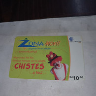 Bolivia-chistes-(23)-(bs10.00)-(3323-3364-7756-0892)-used Card+1card Prepiad Free - Bolivie