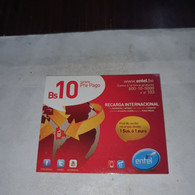 Bolivia-recarga Internacional-(29)-(bs.10)-(4602887-8877455)-used Card+1card Prepiad Free - Bolivien