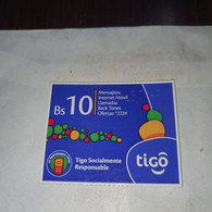 Bolivia-tigo Socialmente-(31)-(bs.10)-(8456-74942-0732)-used Card+1card Prepiad Free - Bolivien