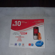 Bolivia-pre Pago-intel-(33)-(bs.10)-(5578784-7414545)-used Card+1card Prepiad Free - Bolivie