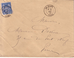 INDRE - LE BLANC - LE 6-12-1880 - 15c SAGE - ENVELOPPE SANS TEXTE POUR PARIS. - 1877-1920: Semi Modern Period