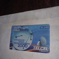 Bolivia-(Holograms-telpago)-(51)-(bs.5.000)-(05/01345883)-used Card+1card Prepiad Free - Bolivien