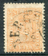 NORWAY 1867 Arms 2 Sk.  Used. Michel 12 - Usati