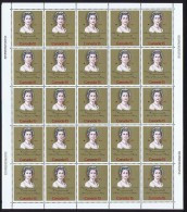 1973  Royal Visit 15¢  Sc 621** Sheet Of 25 With Inscriptions - Fogli Completi