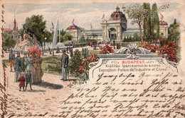 A882 - BUDAPEST VINTAGE POSTAL STATIONERY 1898 EXPOSITION PALAIS DE L'INDUSTRIE ET CORSO - Enteros Postales