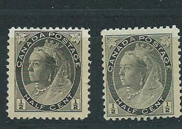 Canada Pair Shades   Mnh Sg150 Sg 150 Shades Grey And Black Both Mnh - Altri & Non Classificati