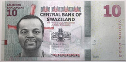 Swaziland - 10 Emalangeni - 2015 - PICK 41a - NEUF - Swaziland