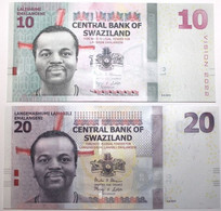 Swaziland - 10 & 20 Emalangeni - 2015/2017 - PICK 37c/41 - NEUF - Swasiland