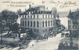 Erlenbach - Hotel Goldenes Kreuz Mit Kutschen        1909 - Erlenbach