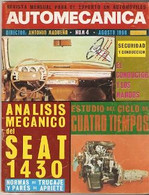 Revista Automecánica Nº 4. Agosto 1969. Automec-4 - Sonstige & Ohne Zuordnung