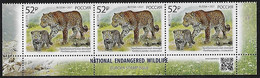 RUSIA 2021 /RUSSLAND /RUSSIA - EUROPA 2021 -"NATIONAL ENDANGERED WILDLIFE"- LEOPARD (PANTHERA).- STRIP Of 3 STAMPS - INF - 2021