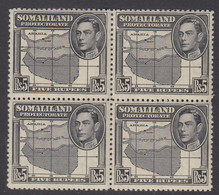 Somaliland Protectorate, Scott 95 (SG 104), MNH Block Of Four - Somaliland (Herrschaft ...-1959)