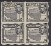 Somaliland Protectorate, Scott 95 (SG 104), MNH Block Of Four - Somaliland (Protettorato ...-1959)