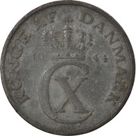 Monnaie, Danemark, Christian X, 2 Öre, 1944, Copenhagen, TTB, Zinc, KM:833a - Danimarca